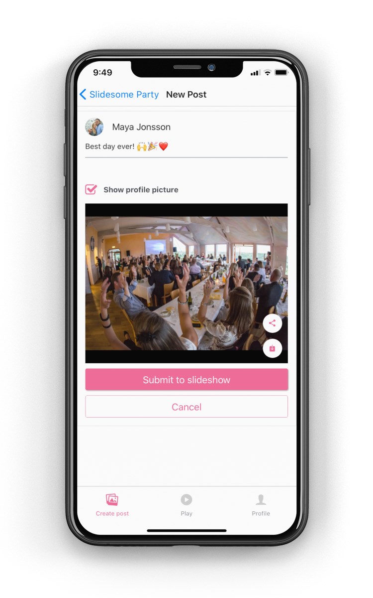 Screenshot of the companion app iPhone screenshot